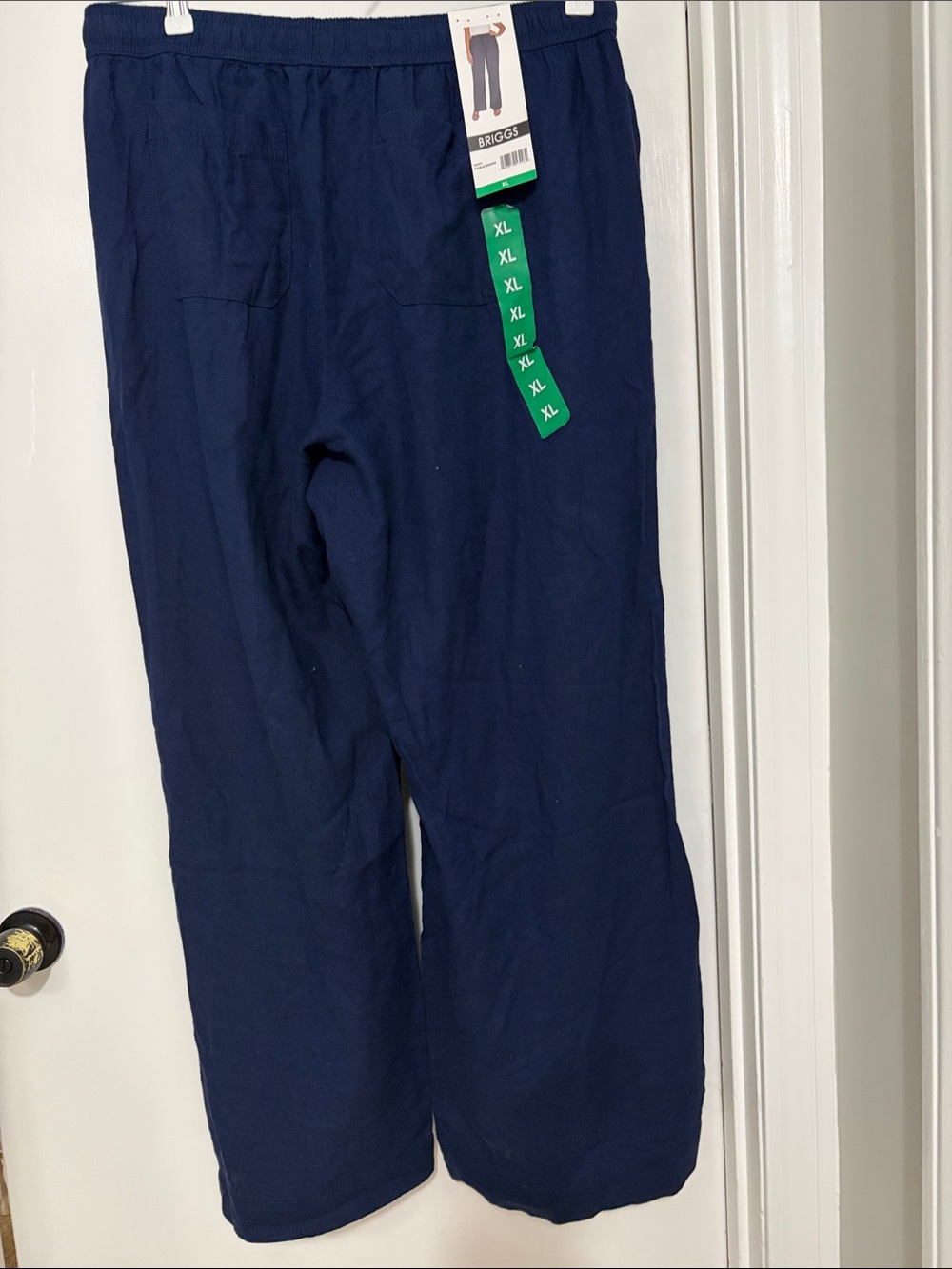 Briggs New York  Women’s Navy Drawstring Linen Pants